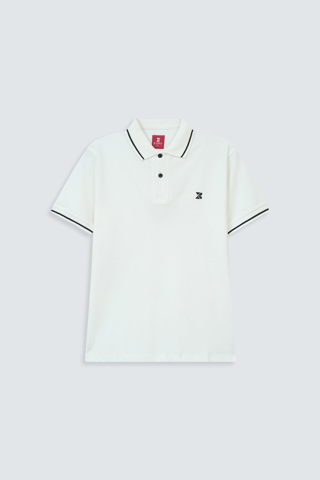 Contrast Edge Polo / White
