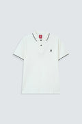 Contrast Edge Polo / White