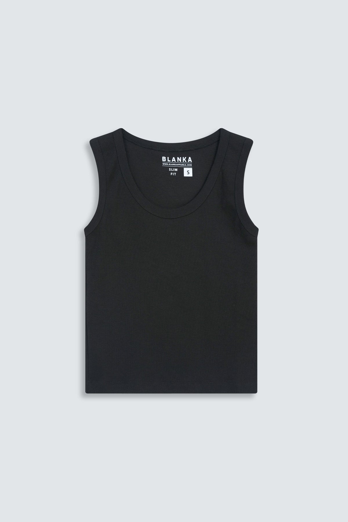 Active Wear Tank Top Ribbed /Black