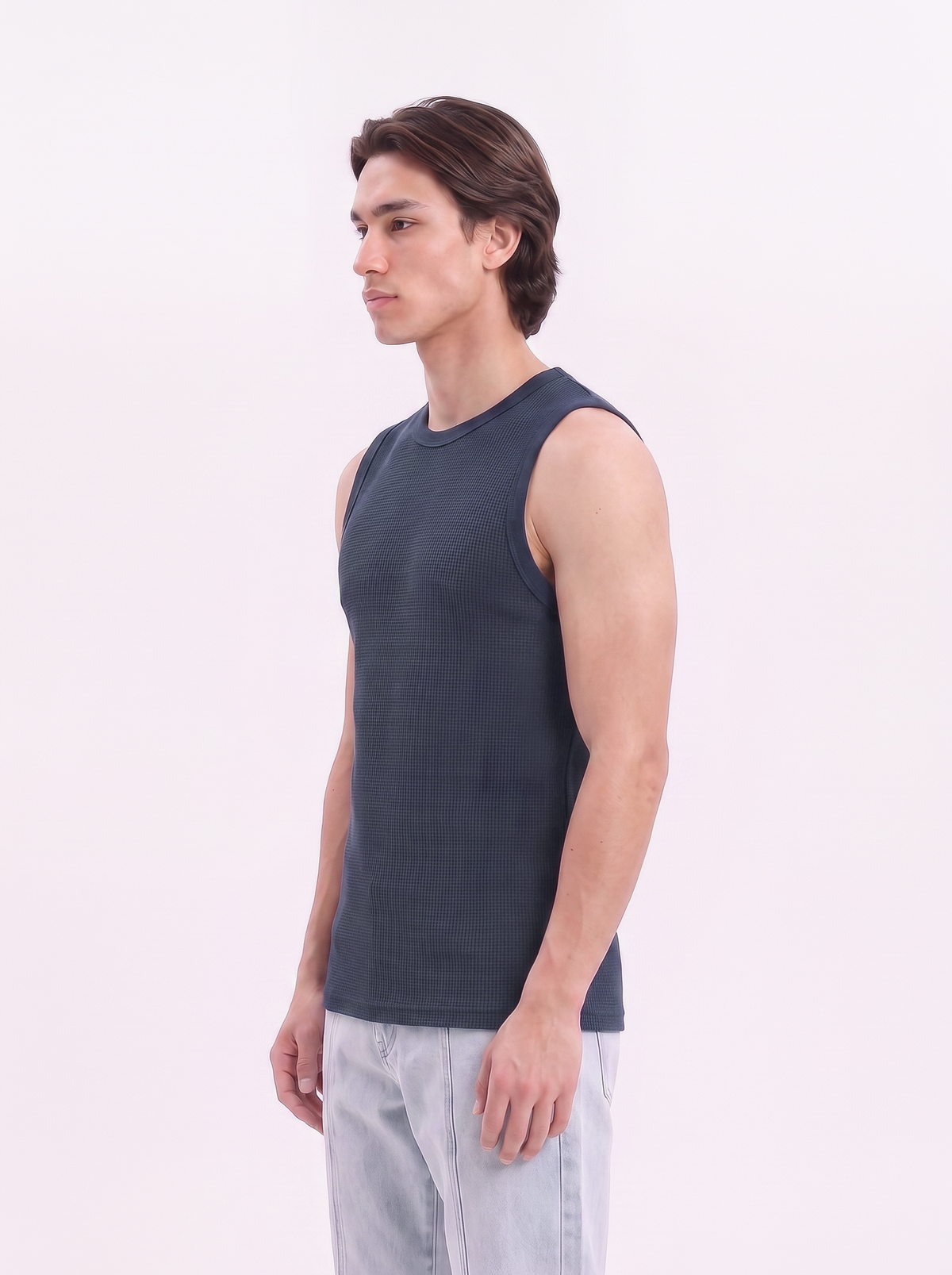 Sleeveless Thermal Top / Blue