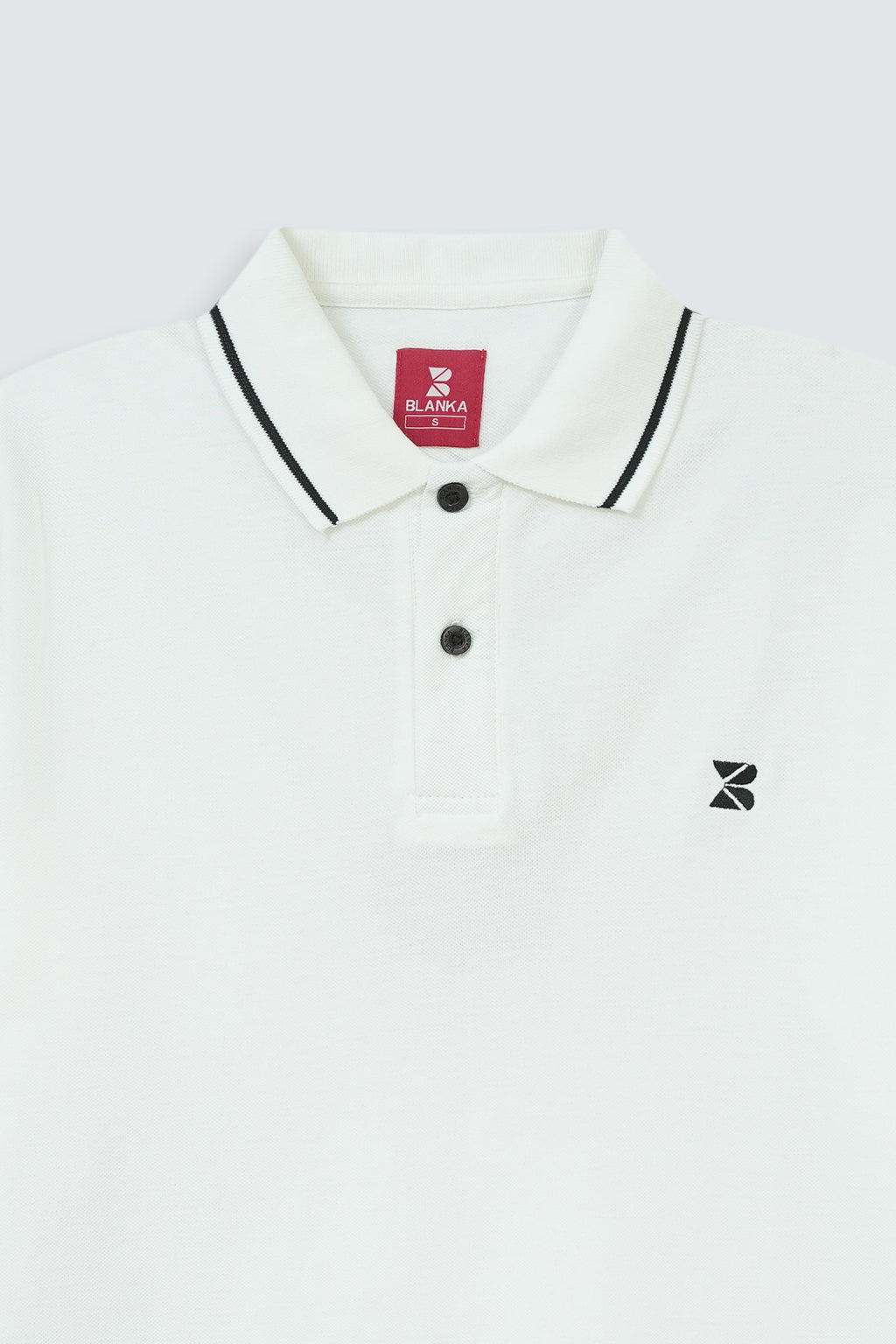 Contrast Edge Polo / White
