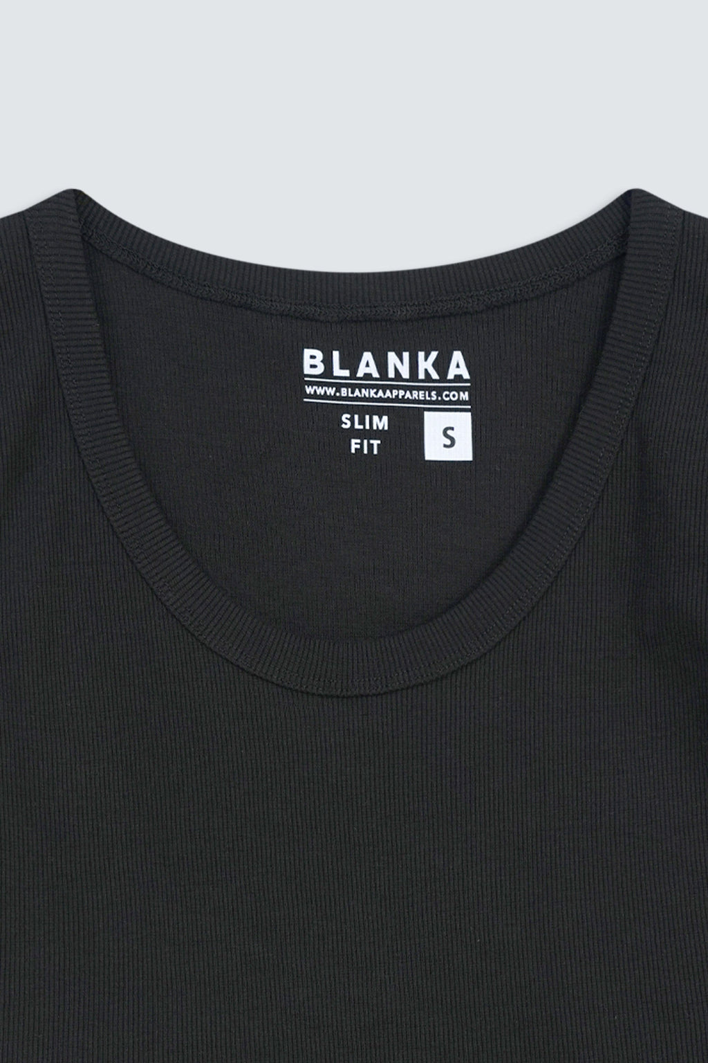 Active Wear Tank Top Ribbed /Black