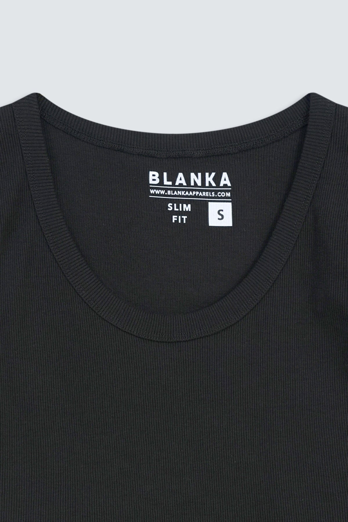 Active Wear Tank Top Ribbed /Black