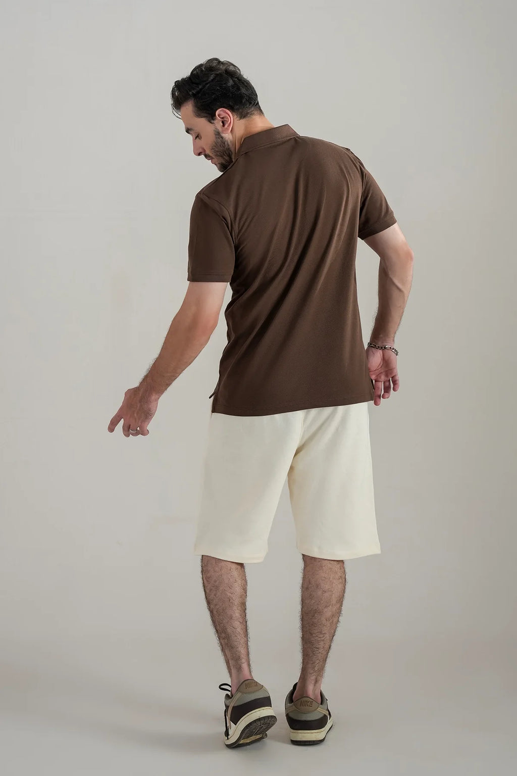 Office wear / Basic Polo / Dark Brown