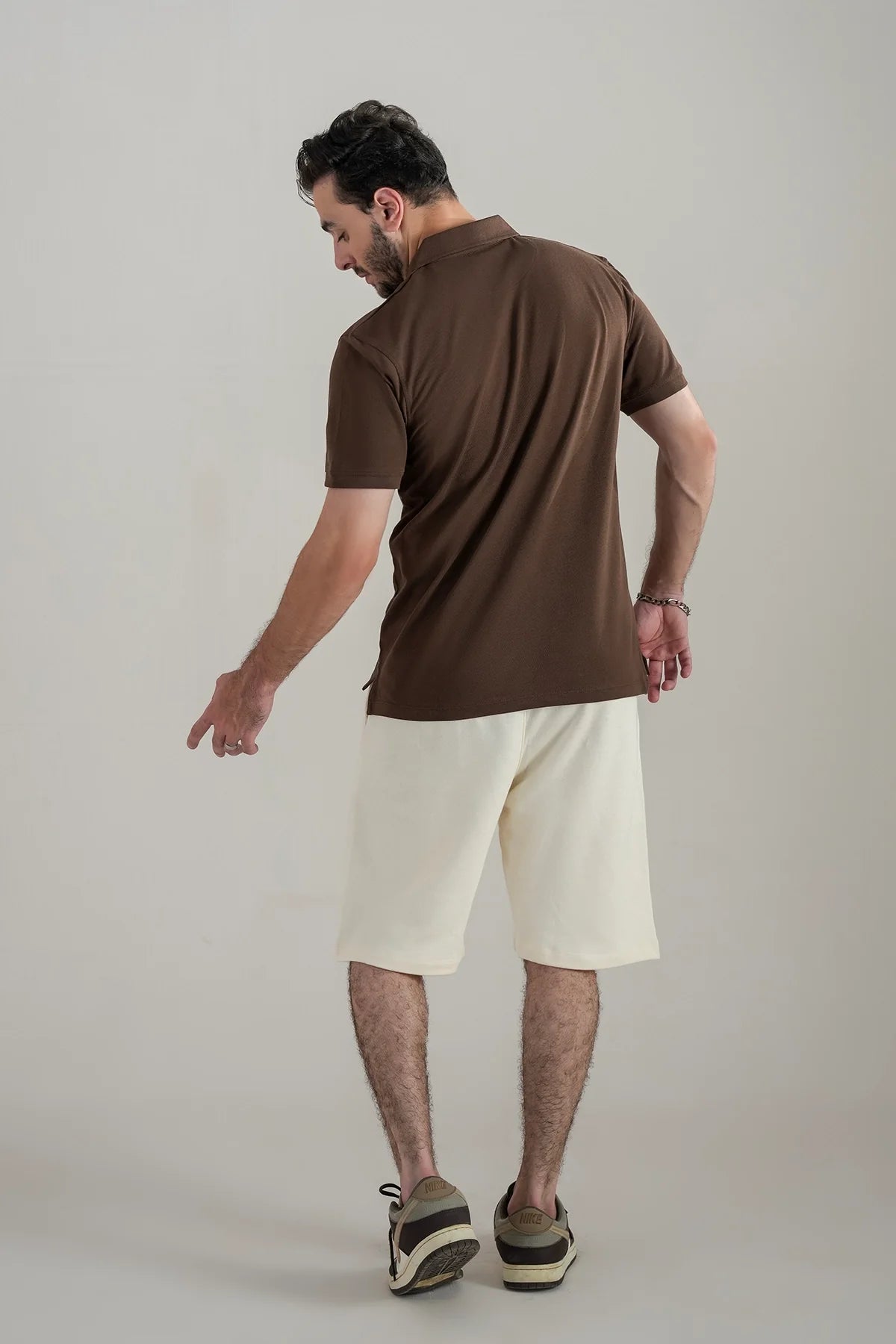 Office wear / Basic Polo / Dark Brown