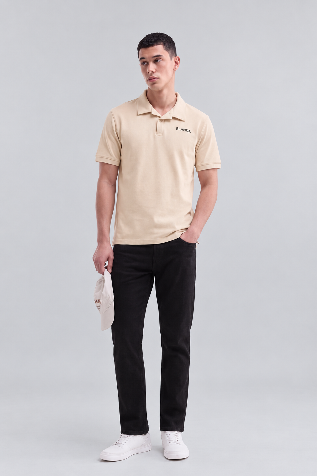 Scuba Polo Shirt / Beige