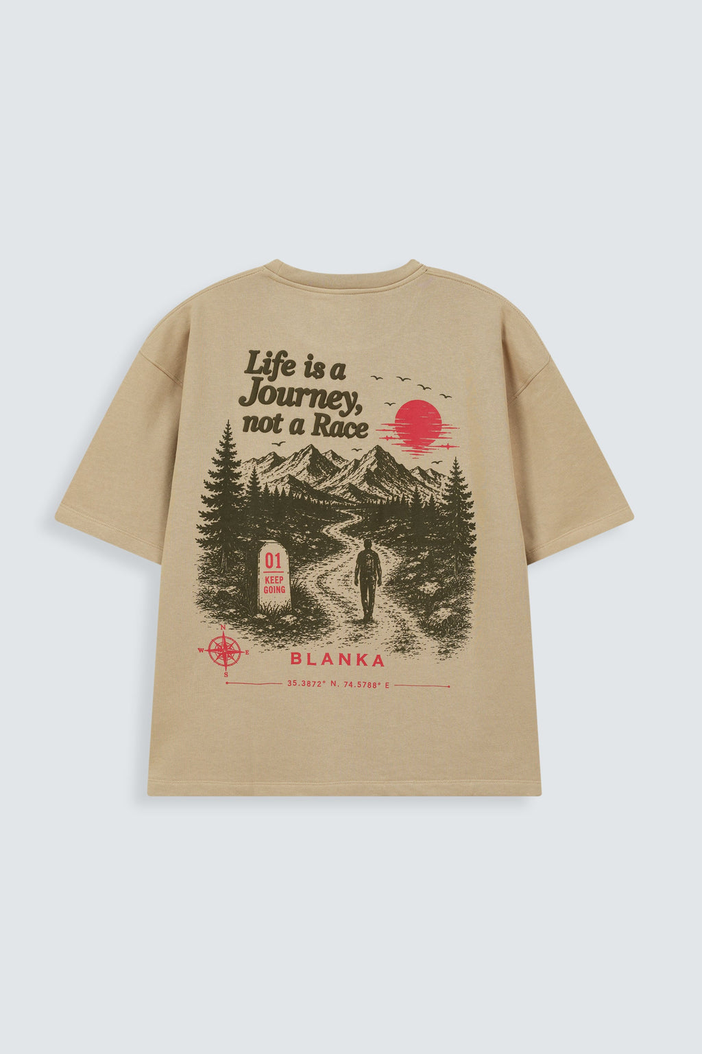 The Uplift Tee - Camel Brown