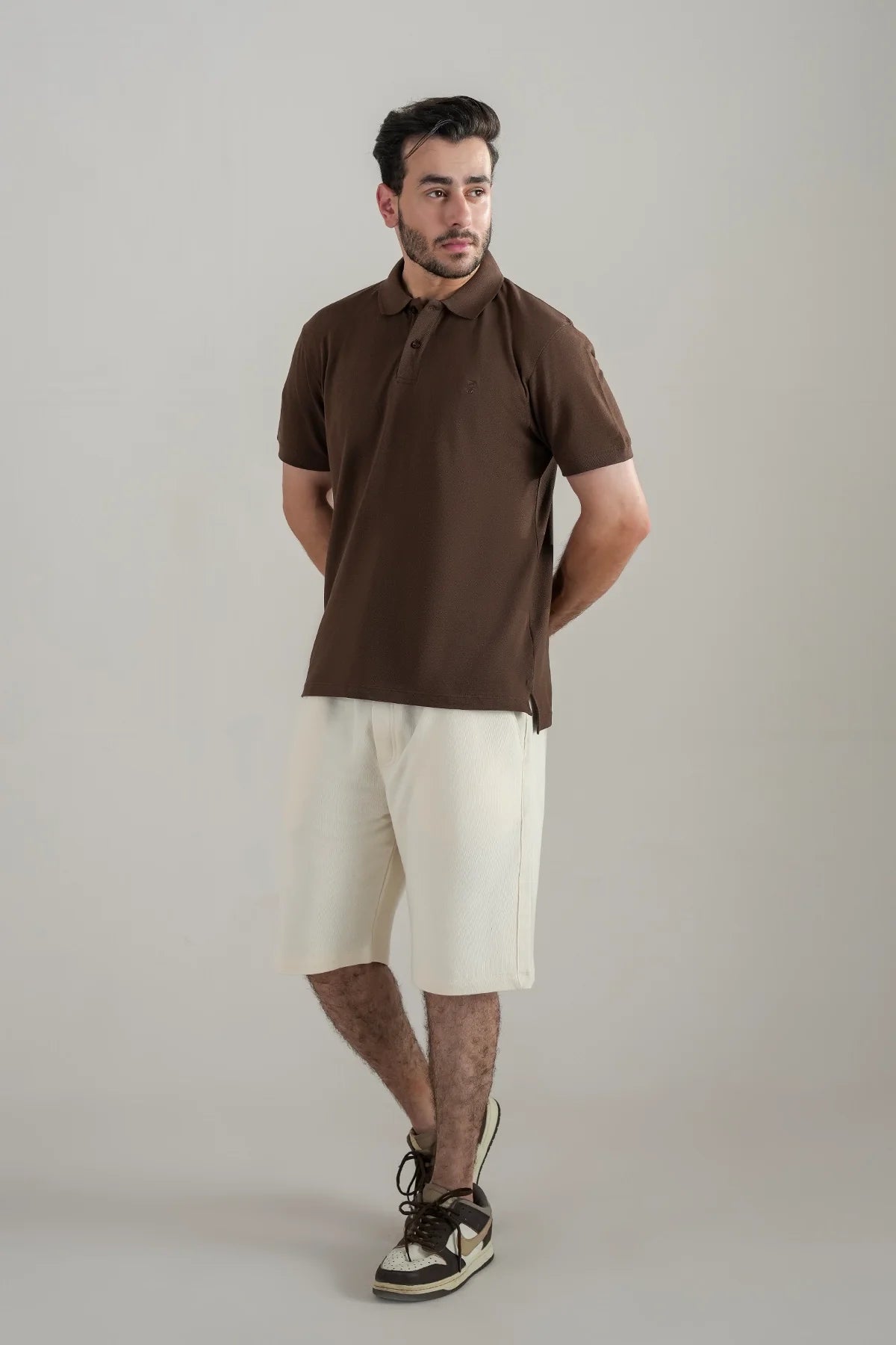 Office wear / Basic Polo / Dark Brown