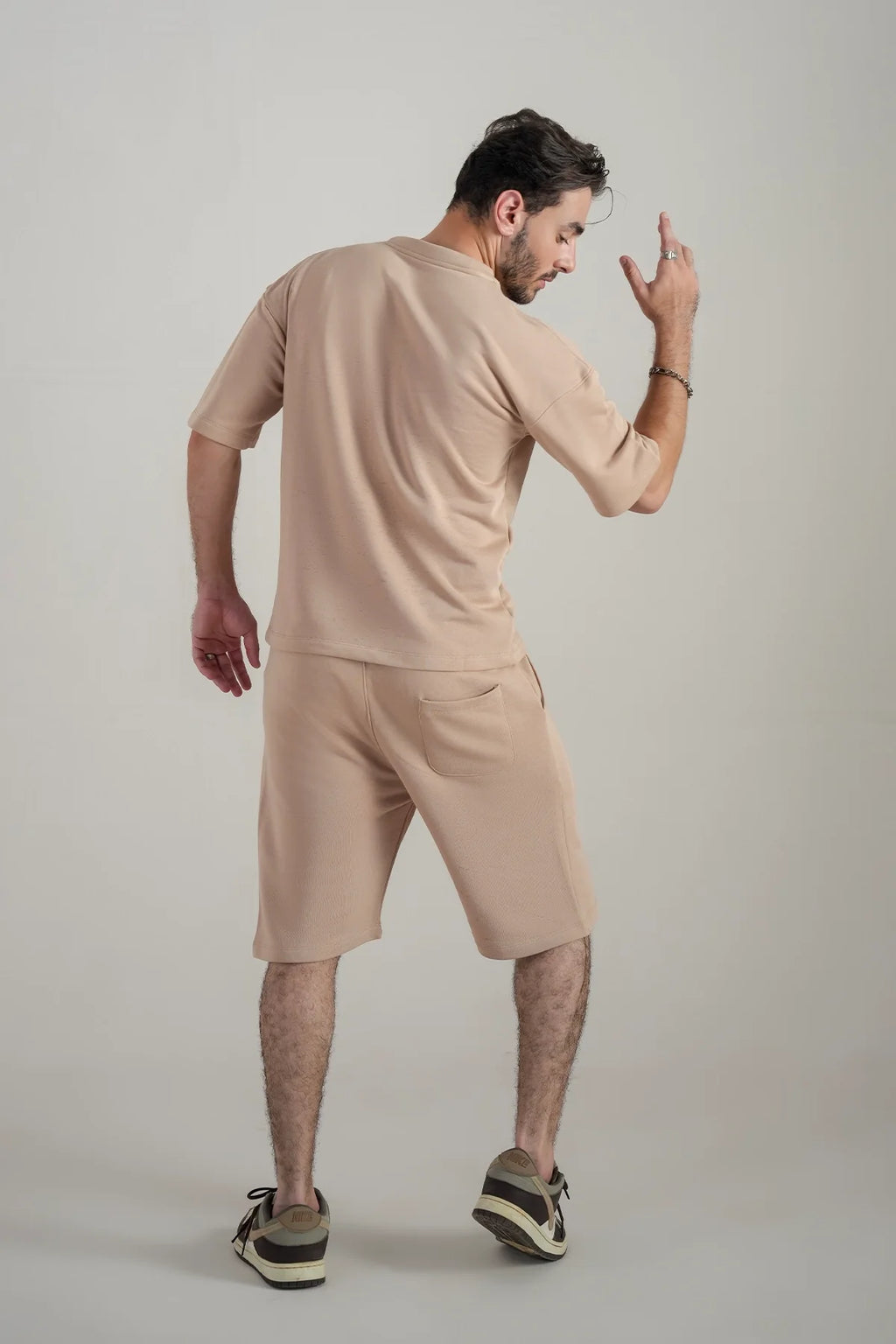 Basic Drop Tee- Camel Brown