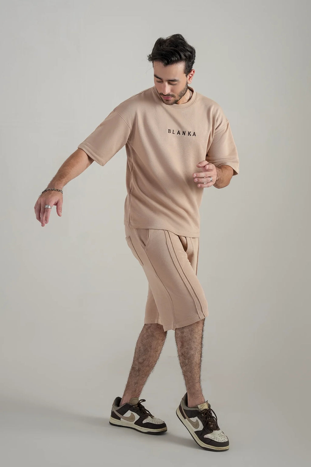 Basic Drop Tee- Camel Brown