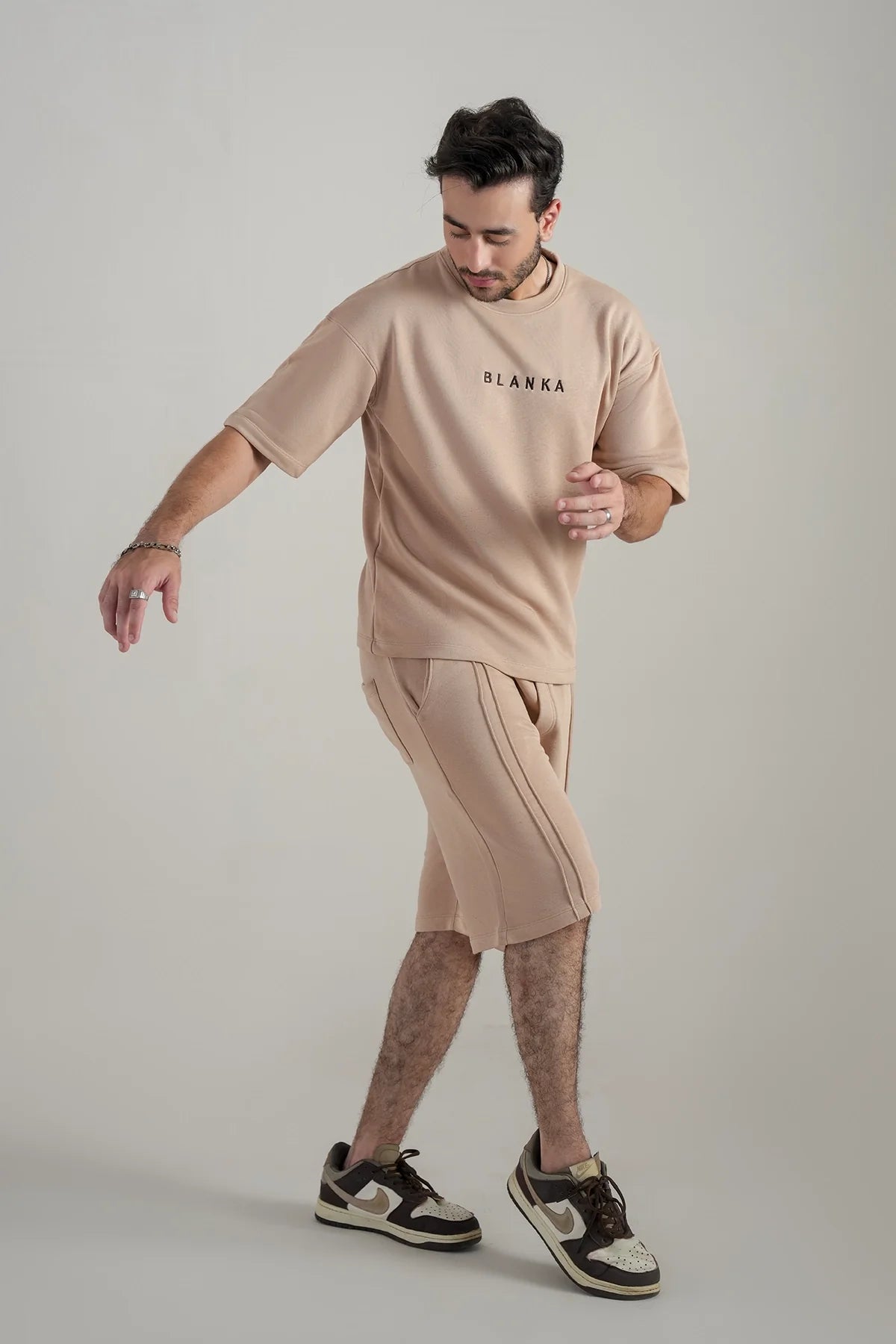 Basic Drop Tee- Camel Brown