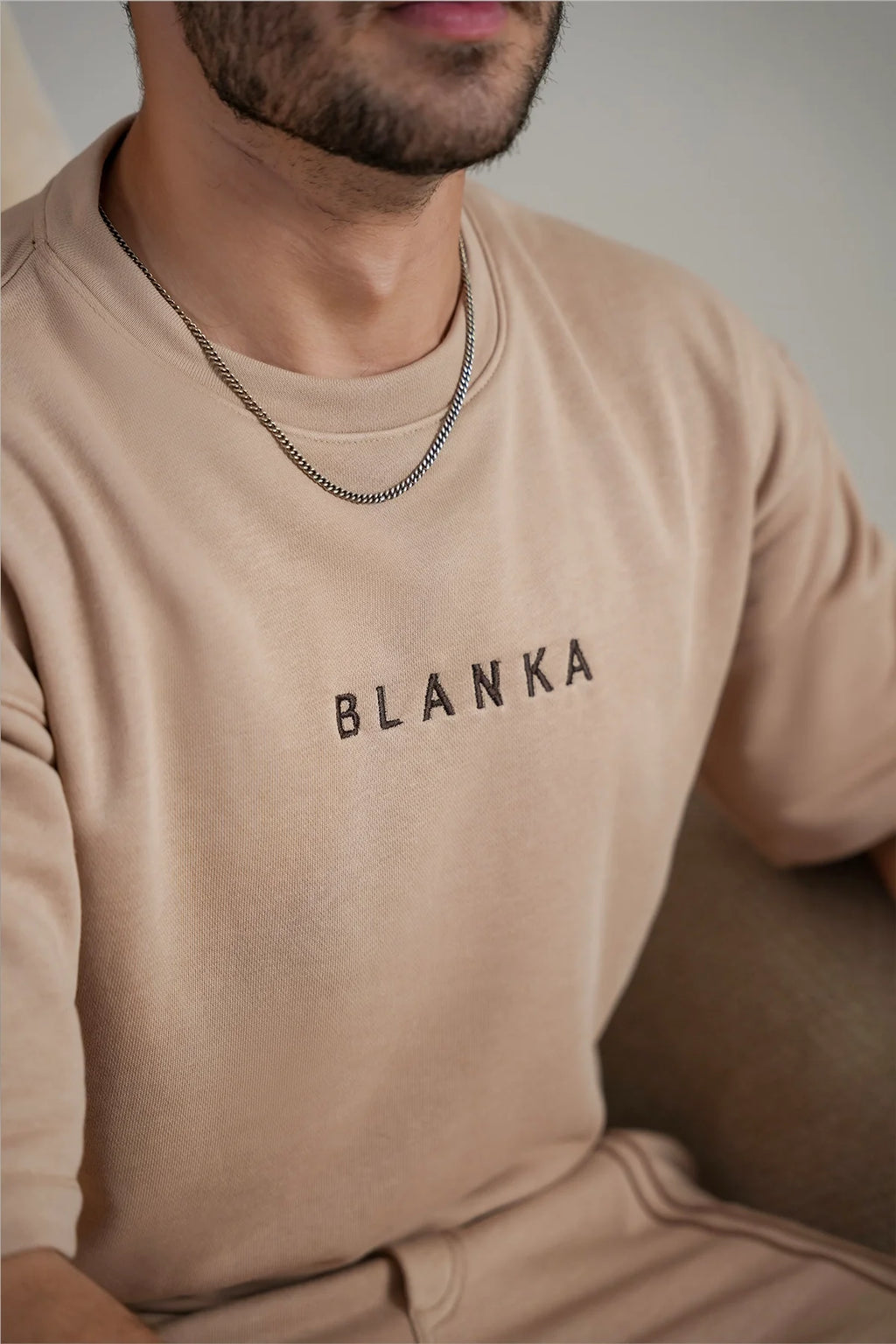 Basic Drop Tee- Camel Brown