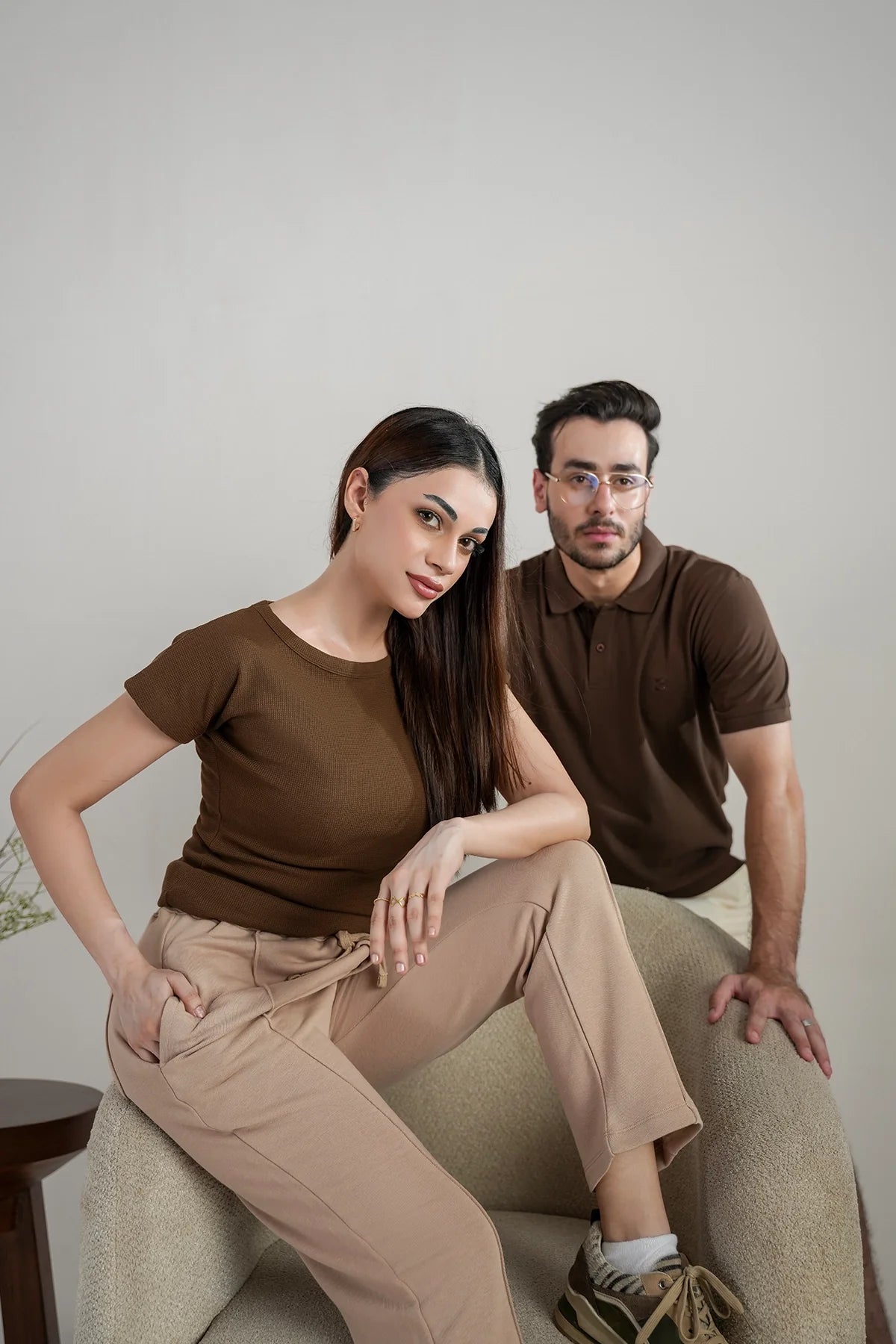 Office wear / Basic Polo / Dark Brown