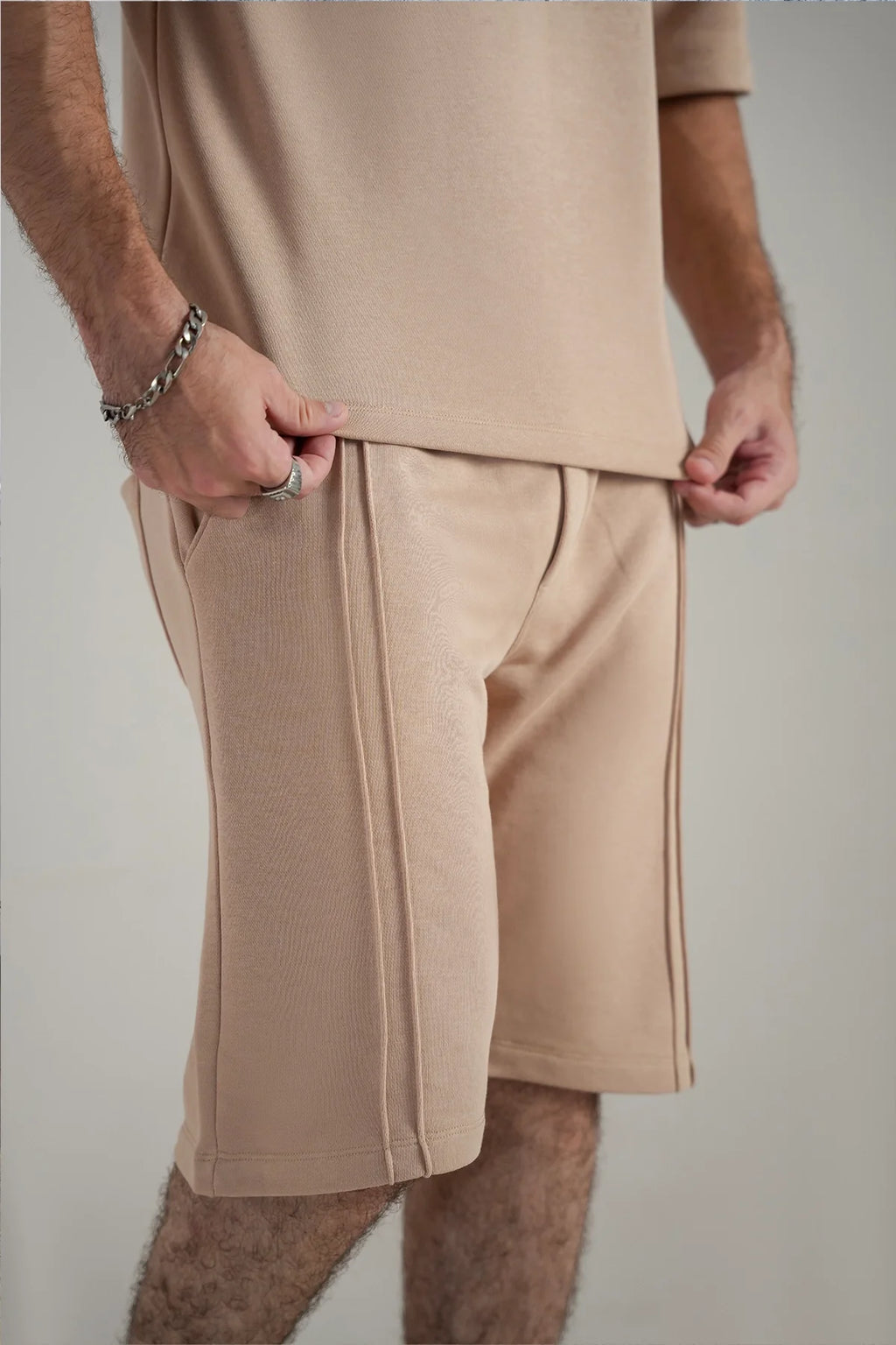 Basic Drop Tee- Camel Brown