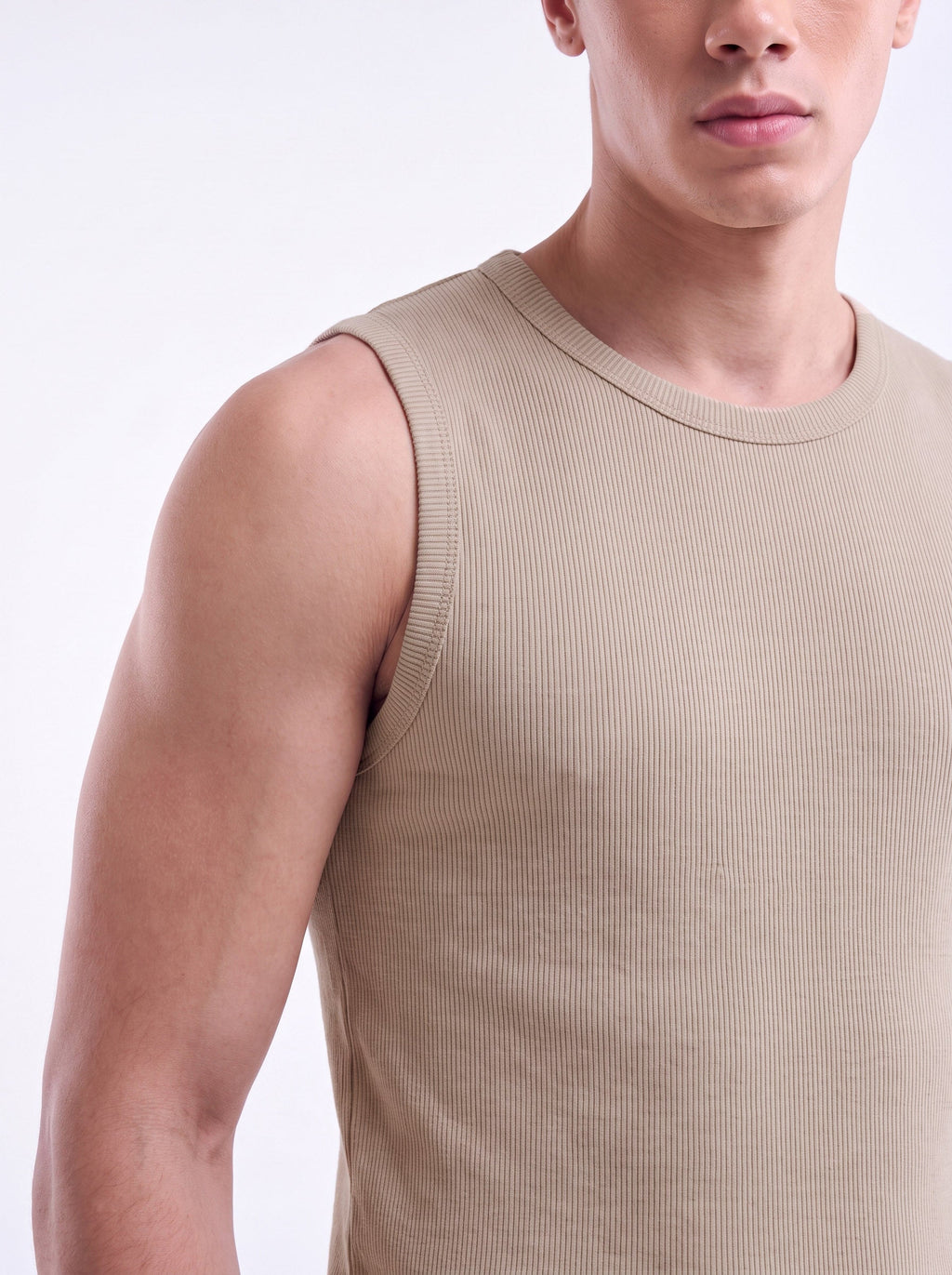 Sleeveless Thermal Top / Brown