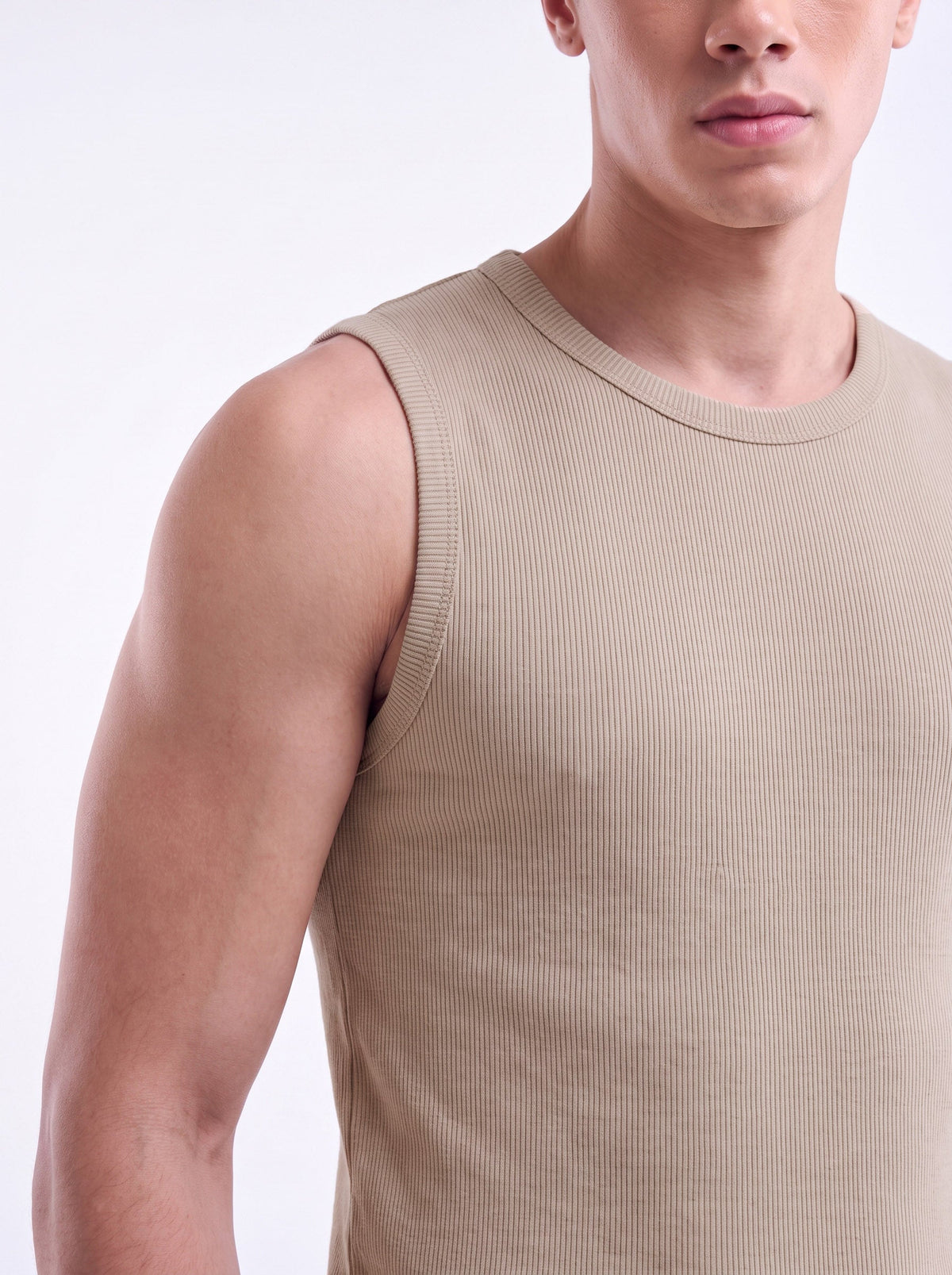 Sleeveless Thermal Top / Brown