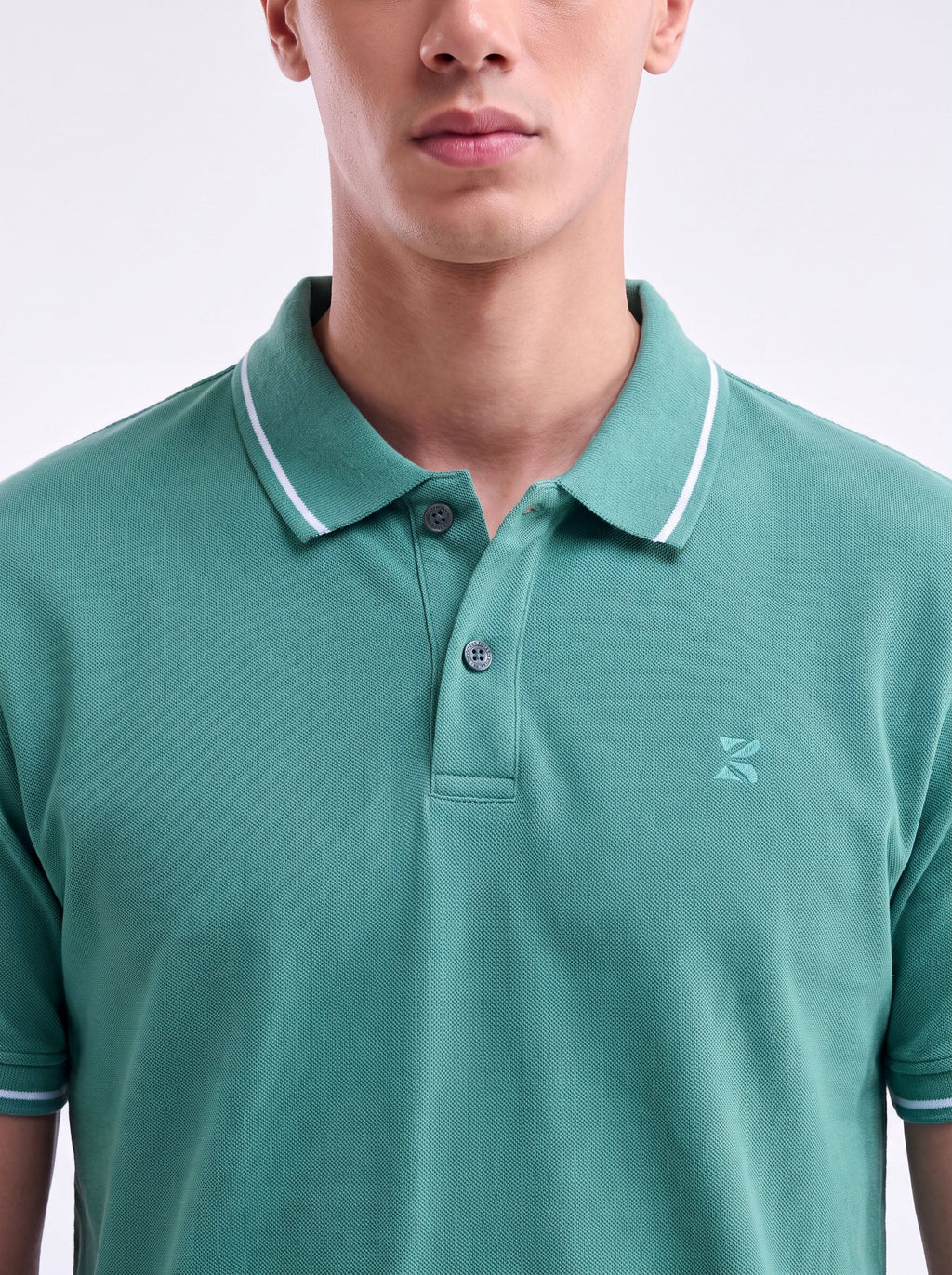 Contrast Edge Polo / Holy Green