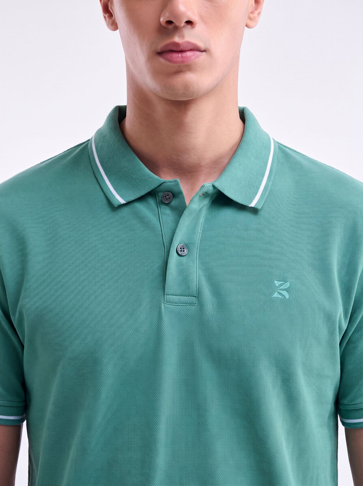 Contrast Edge Polo / Holy Green