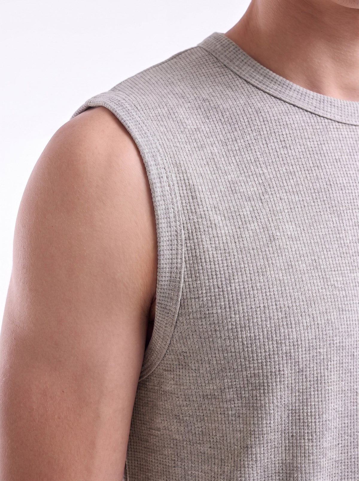 Sleeveless Thermal Top / Sage Grey