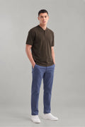 Mandrain Henley Polo - Basic / Dark brown