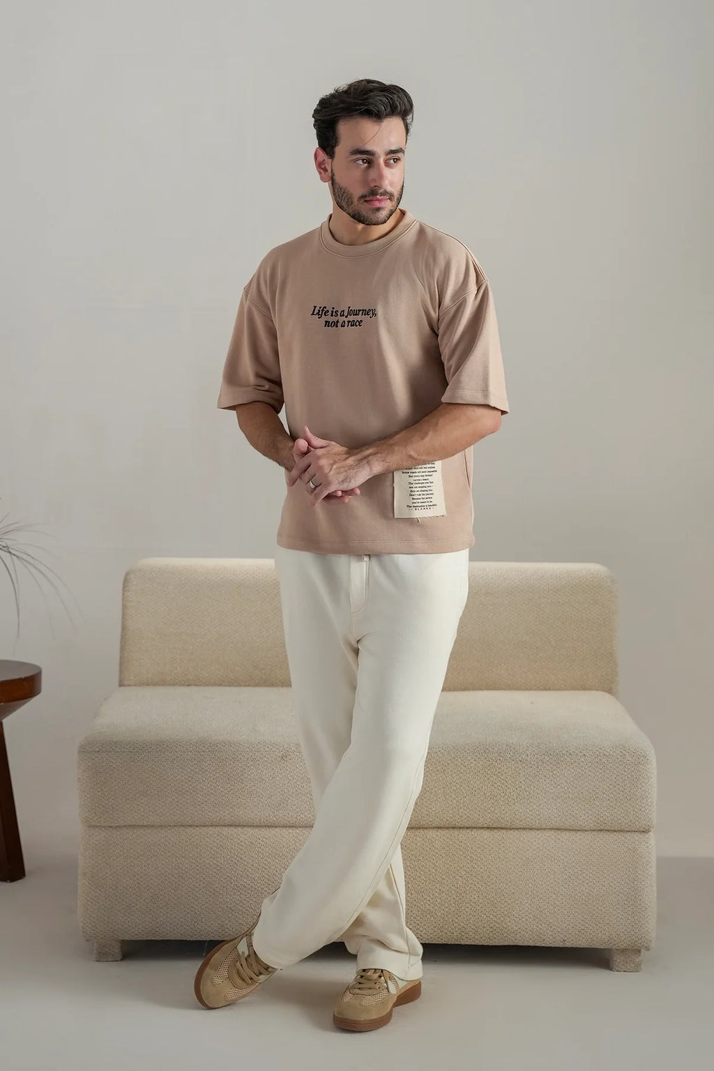 The Uplift Tee - Camel Brown