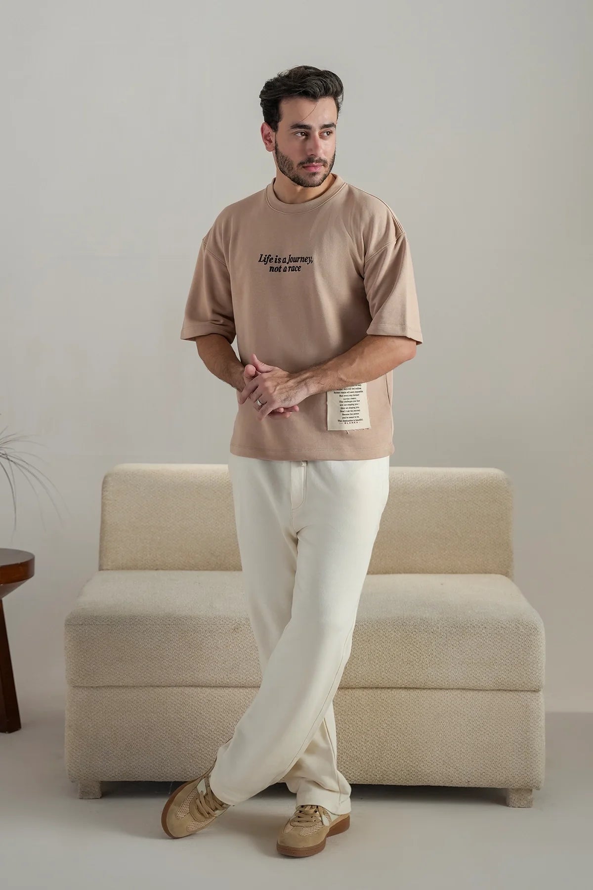 The Uplift Tee - Camel Brown