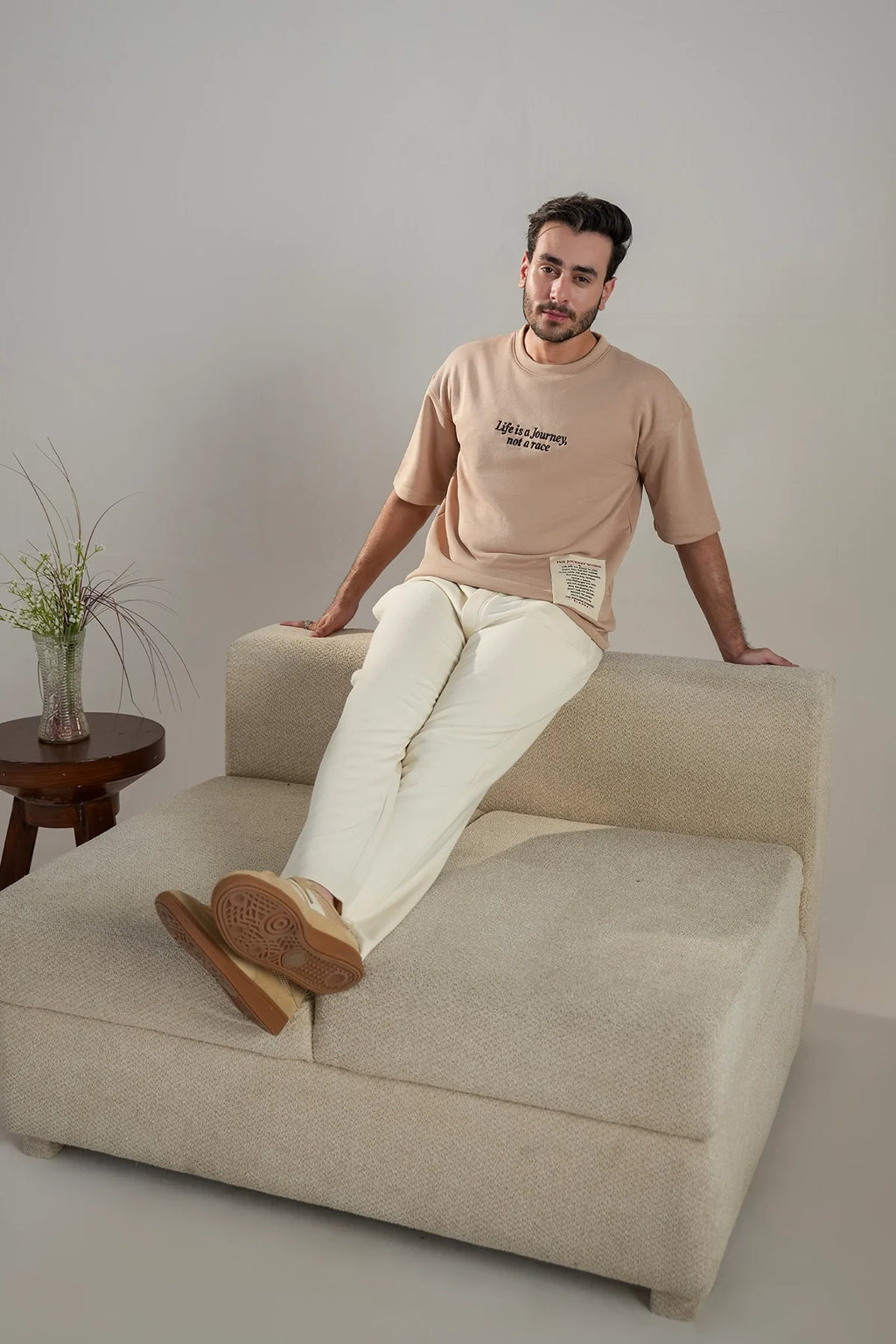 The Uplift Tee - Camel Brown